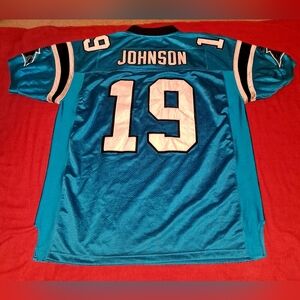Carolina Panthers "Keyshawn Johnson" #19 Size L. Reebok On Field Jersey RARE